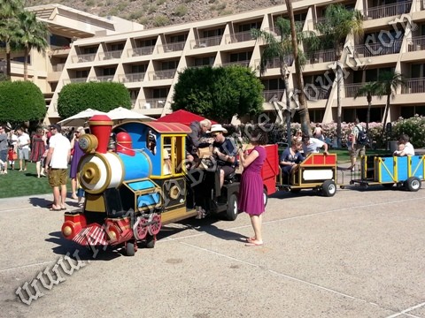 Trackless trains for parties